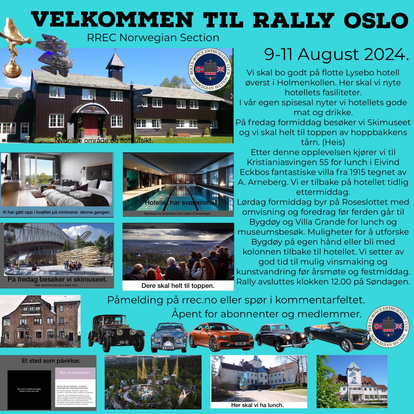 Rrec Rally Rally Oslo 9-11 august 2024 – Rolls-Royce Enthusiasts' Club Norwegian ...